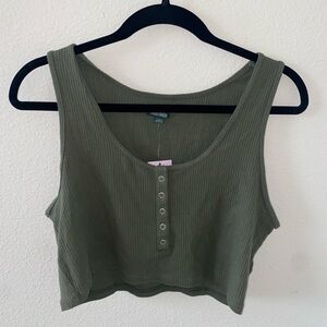 Green Crop Top